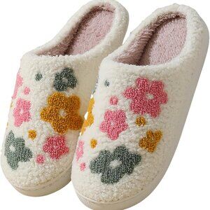 Plush Slippers Women Men Memory Foam Indoor House Shoes Non-Slip Cozy